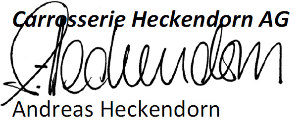 Unterschrift Carrosserie Heckendorn AG